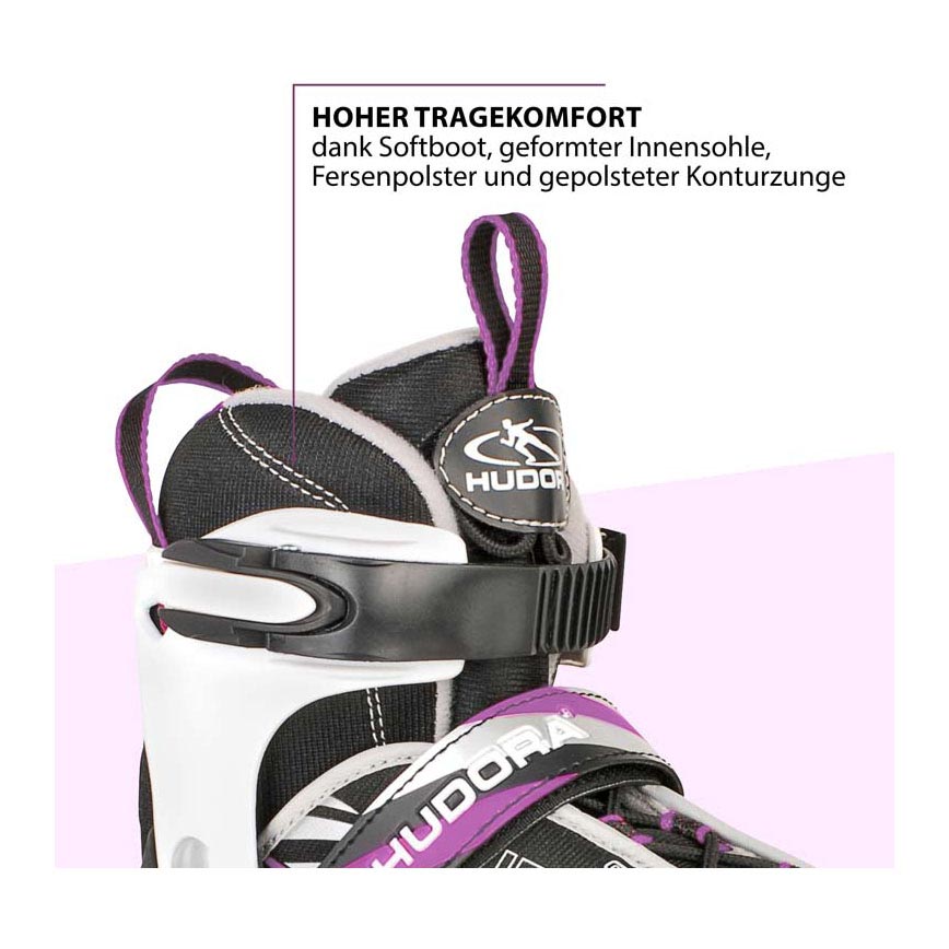 Hudora Skeelers Mia Black Purple, tamaño 37-40