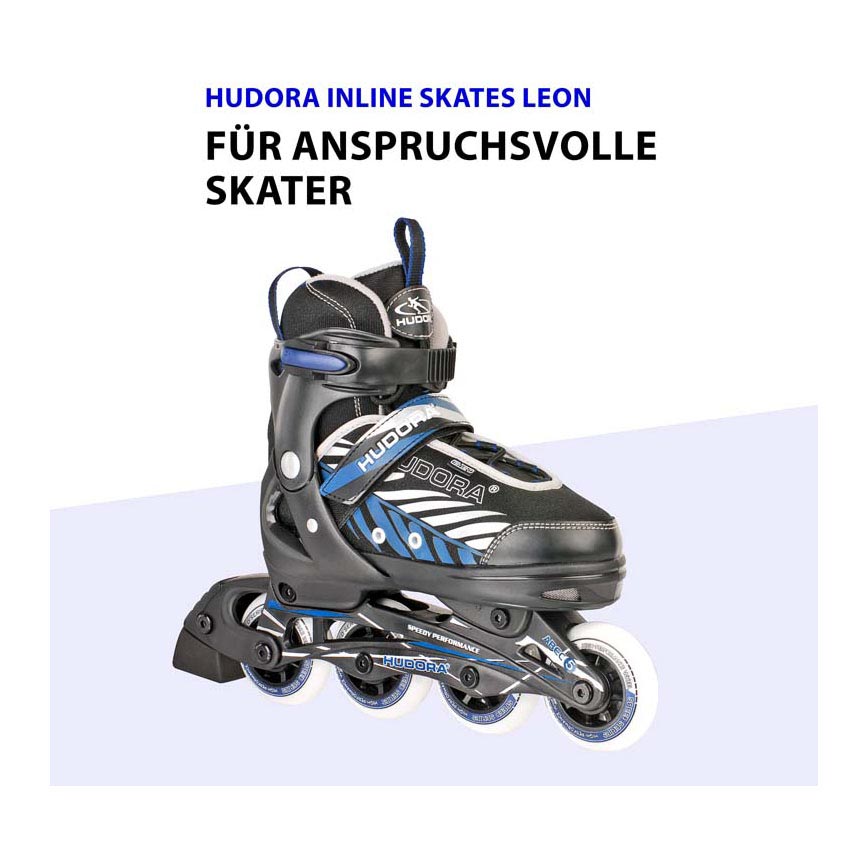 Hudora Skeelers Leon Blauw Black, størrelse 37-40