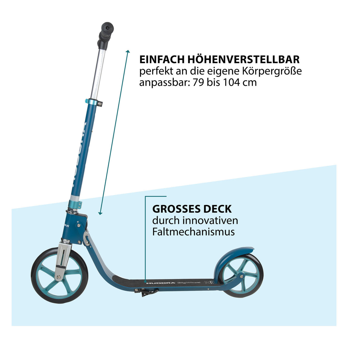 Hudora Hudora Rad Schritt 215 Roller Schritt Azurblau