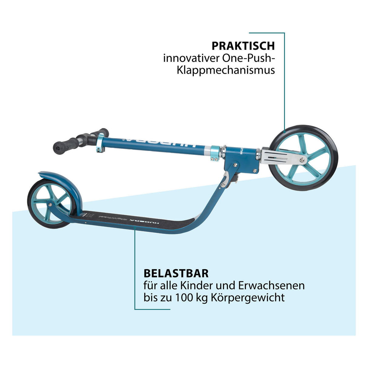 Hudora Hudora Rad Schritt 215 Roller Schritt Azurblau