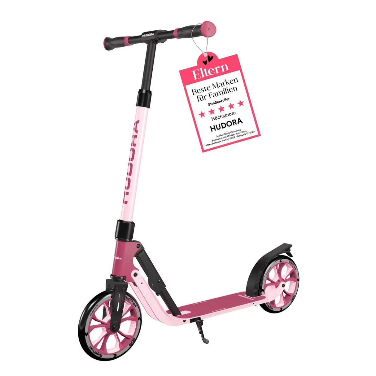 Hudora Bigwheel 205 fortgeschratt Schrëtt rosa