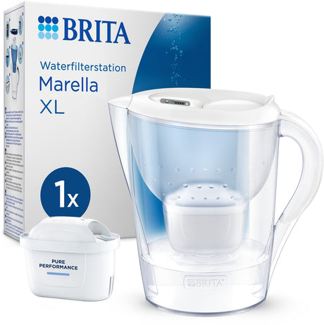 Brita - waterfilterkan - marella xl - 3,5l - wit - incl. 1 maxtra pro pure perfomance filterpatroon