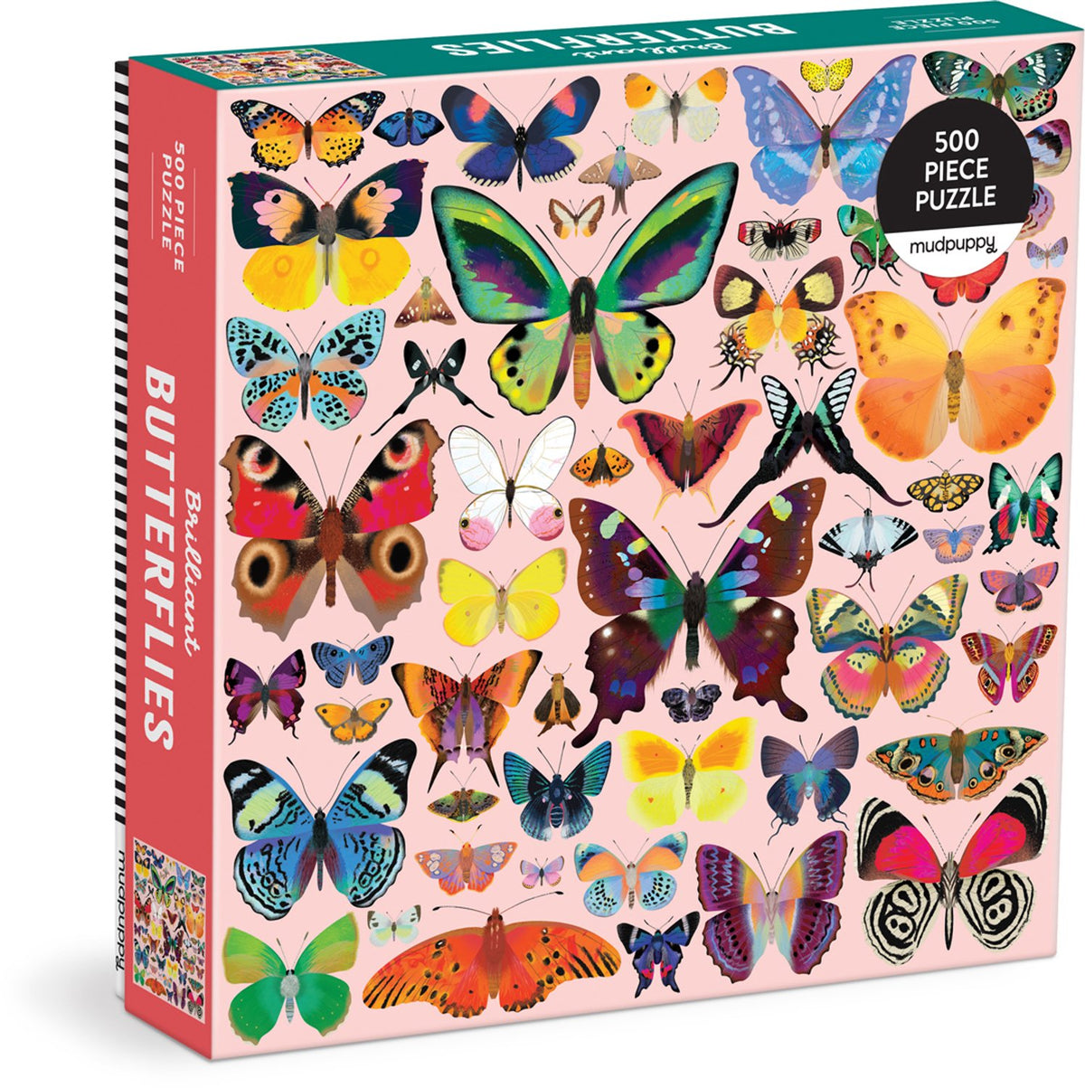 Mudpuppy brilliant butterflies 500 piece family puzzle