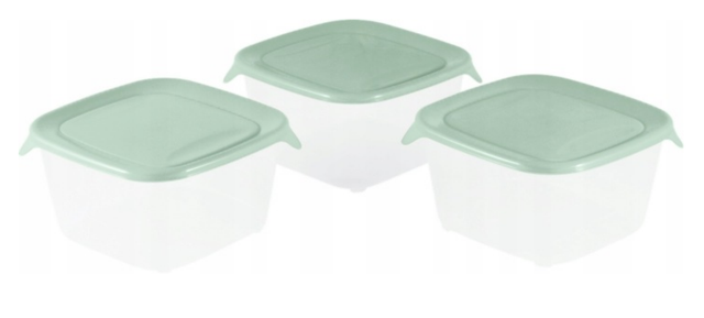 Curver verse verpakking voor levensmiddelen 3x1,2l vierkant groen