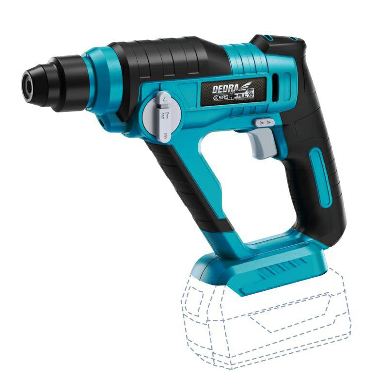 Dedra hamerboor sds plus 18v 1,3j zonder batterij en lader %%
