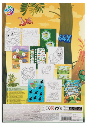 Moxy kleur activity boek dinosaur a4, 64 pagina's