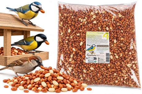 Flamingo vogelvoer – four seasons gepelde pinda’s – 5 kg – energierijk voedzaam – voor buitenvogels