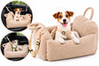 Flamingo autostoel hond – autostoel clifford beige – 60x60x33cm – veilig comfortabel – wasbare hoes