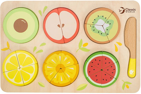 Classic world houten breuken puzzel educatief speelgoed 22-delig.