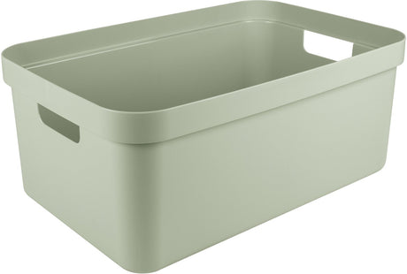 Sunware sigma home opbergbox 45l – 59x39x24,2 cm – groen – bpa-vrij plastic, stapelbaar (deksel apart verkrijgbaar) – stijlvolle opbergmand voor kinderkamer woonkamer