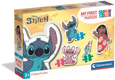 Clementoni my first puzzles stitch - 4 kinderpuzzels met 3 tot 12 stukjes - disney puzzels legpuzzels - eerste puzzel voor peuters en jonge kinderen