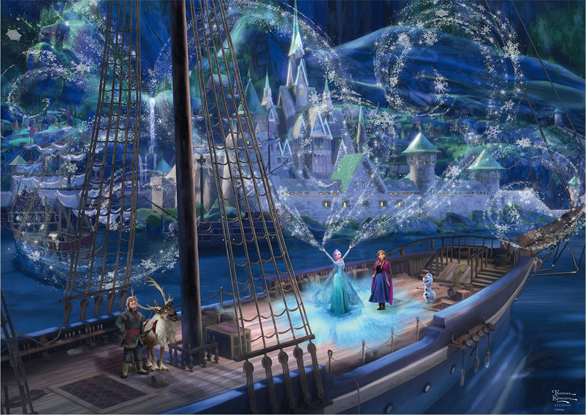 Schmidt spiele - thomas kinkade - disney frozen liefde en magie, 1000 stukjes