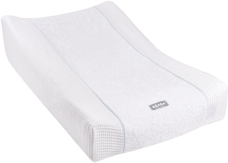 Béaba sofalange hoes voor aankleedkussen - 100% biologisch katoen met gots-certificaat - honingraatweefsel met zachte sponslaag - absorberend en vriendelijk voor de gevoelige babyhuid - oeko-tex klasse 1 - 30 °c - wit