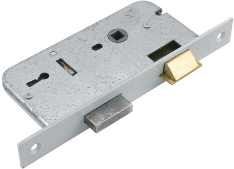 Nemef dagnachtslot type 66 2 - din links - insteekslot inclusief sluitplaat - voorplaat 207 x 25 mm - 4 klavieren - 2 sleutels - gelakte afwerking - materiaal staal