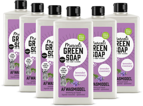 Marcel's green soap afwasmiddel - lavendel rozemarijn - 6 x 500ml
