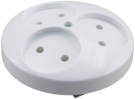 Berker uni inbouw stopcontact - 3-voudig - rond - polarwit