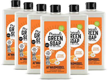 Marcel's green soap afwasmiddel - sinaasappel jasmijn - 6 x 500ml