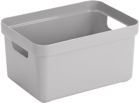 Sunware sigma home opbergbox 5l – 25,2x17,5x12,2 cm – grijs – bpa-vrij plastic, stapelbaar (deksel apart verkrijgbaar) – stijlvolle opbergmand voor kinderkamer woonkamer