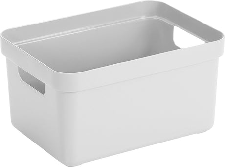 Sunware sigma home opbergbox 5l – 25,2x17,5x12,2 cm – wit – bpa-vrij plastic, stapelbaar (deksel apart verkrijgbaar) – stijlvolle opbergmand voor kinderkamer woonkamer