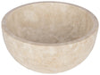 Differnz boomer waskom - ronde opzetwaskom van marmer voor de badkamer - geschikt als opzetkom op een wastafelblad - afmetingen ø 21 x 12 cm - gewicht 5 kg - kleur beige - 2 jaar garantie