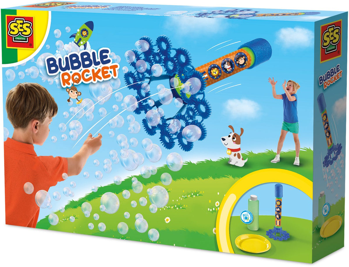 Ses creative bubble raket bellenblaas om te bouwen - 200 ml - vanaf 3 jaar - goed uitwasbaar - schoencadeautjes sinterklaas