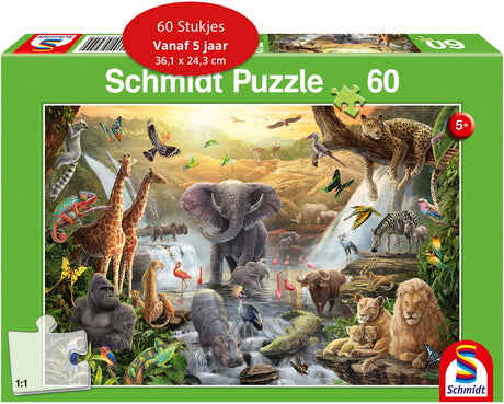 Schmidt - legpuzzel - dieren in afrika - 60 stukjes - kinderen - vanaf 5 jaar