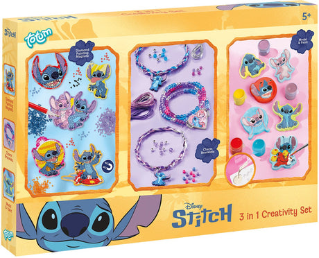 Totum 3in1 stitch diamond painting, armbanden maken en gips gieten knutselset