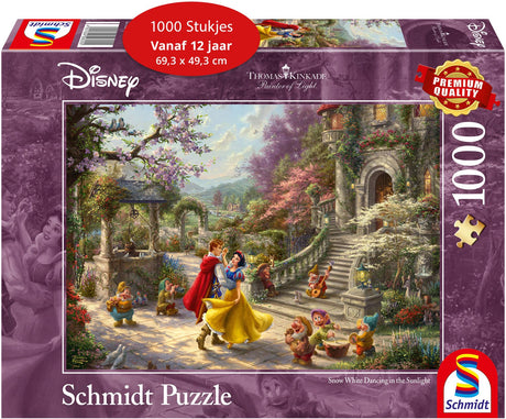 Schmidt - legpuzzel - disney, sneeuwwitje, dans met de prins - thomas kinkade studios - 1000 stukjes - volwassenen - vanaf 12 jaar