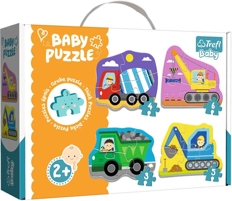 Trefl baby voertuigen op de bouwplaats legpuzzel - 18 stukjes - vanaf 3 jaar