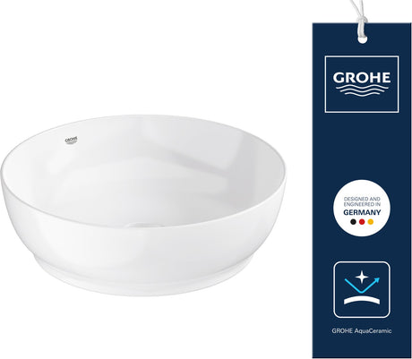 Grohe essence ronde waskom – 45 cm – zonder overloop – glanzend keramiek – aquaceramic hyperclean – wit