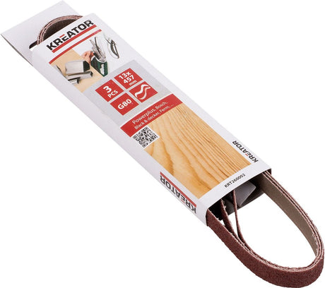 Kreator - accessories - krt260002 - schuurband - 13x457mm - k80 - 3 st.