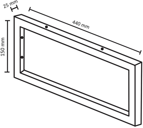 Differnz ophangbeugel voor wastafel - set van 2 stuks - rvs - gepoedercoat mat zwart - afmetingen 2,5 x 44 x 15 cm - inclusief bevestigingsmateriaal - bevestiging met schroeven