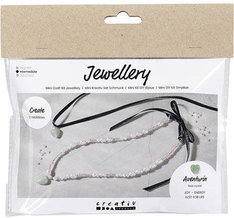 Creativ company mini hobbyset sieraden, aventurien hart, helder, 1 doos