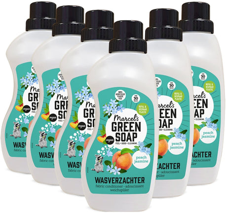 Marcel's green soap wasverzachter - perzik jasmijn - 6 x 750ml - 180 wasbeurten