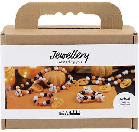 Creativ company halloween sieraden knutselset ketting armband kralen.