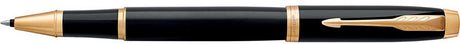 Parker im-rollerballpen | zwarte lak met gouden afwerking | fijne penpunt | zwarte inkt | geschenkverpakking