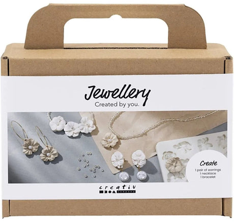 Creativ company mini hobbyset sieraden oorbellen armband en halsketting bloemontwerp