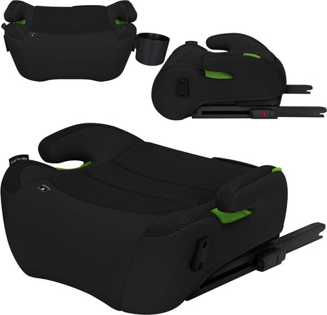 Lionelo luuk fix i-size - zitverhoger - isofix - autostoel booster - 125-150 cm - voorwaarts gerichte autostoel volgens i-size r129 04 norm - brede en comfortabele zitting met zacht epe-schuim - dri-seat - met armleuningen bekerhouder