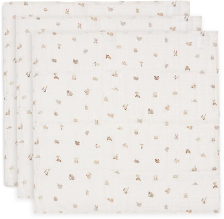 Jollein hydrofiele doek small - 70x70cm - animals friends - 3 stuks