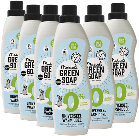 Marcel's green soap wasmiddel - 0% - 6 x 1l - 138 wasbeurten