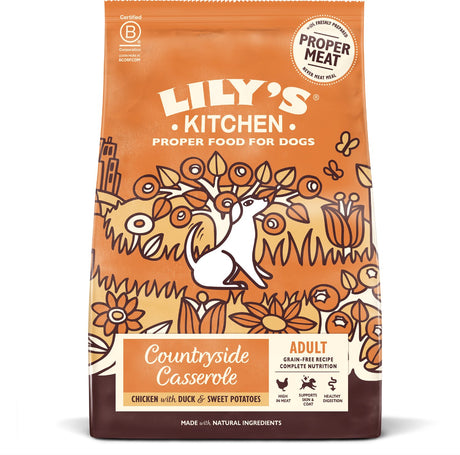 Lily's kitchen - hondenvoer - droogvoer - countryside casserole stoofpotje met kip eend - 7 kg