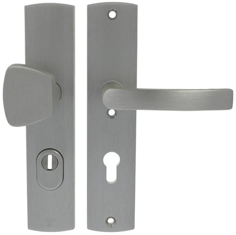 Axa veiligheidsbeslag duwer-kruk - langschild - pc72 - type 6665-11 - met kerntrekbeveiliging - skg*** - rvs