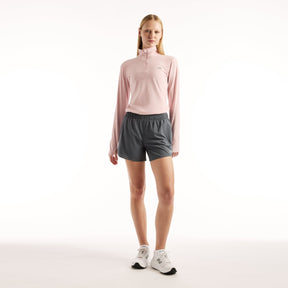 New balance sport essentials space dye 1 4 dames sporttrui - pink chalk m