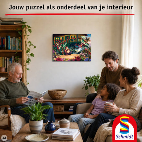 Schmidt - legpuzzel - disney, lilo en stitch aloha christmas - thomas kinkade - 1000 stukjes - volwassenen - vanaf 12 jaar