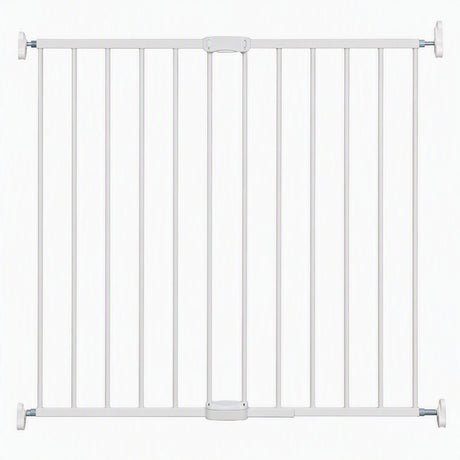 Munchkin metalen schroefhekje - traphek met boren - veiligheidshek met muurbevestiging - 64.5 tot 102cm - verstelbaar aan de boven- en onderkant - wit