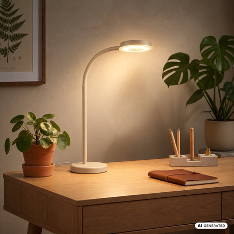 Briloner megg - led tafellamp - bureaulamp – dimbaar – touchbediening – warm wit licht – 12w – 800lm – beige – 40cm