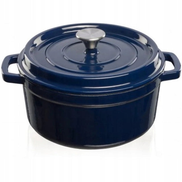 Merkloos sans marque emmeren gietijzeren stoofpan blauw 4.7l - merkloos