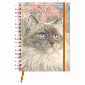 Comello franciens katten bureau-agenda (harde kaft) blue 2027