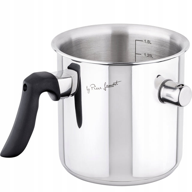 Lamart melkpan lt1068 rvs 1.5l met dubbele wand en fluitje