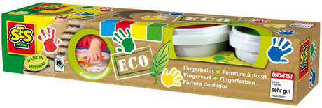 Ses creative vingerverf - 4 basiskleuren - vanaf 2 jaar - 4 x 110 ml - knutselen - glutenvrij - schoencadeautjes sinterklaas